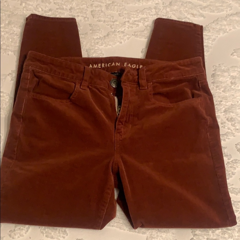 American Eagle Jeans Corduroy Hi Rise Crop Jegging